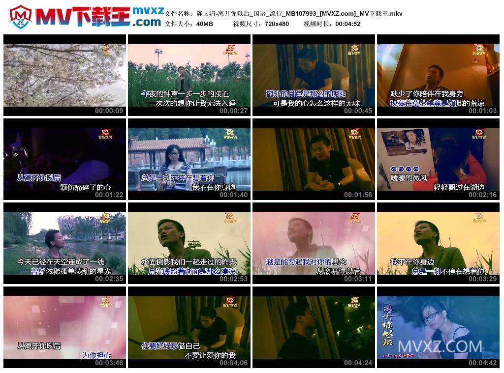 陈文清-离开你以后_国语_流行_MB107993